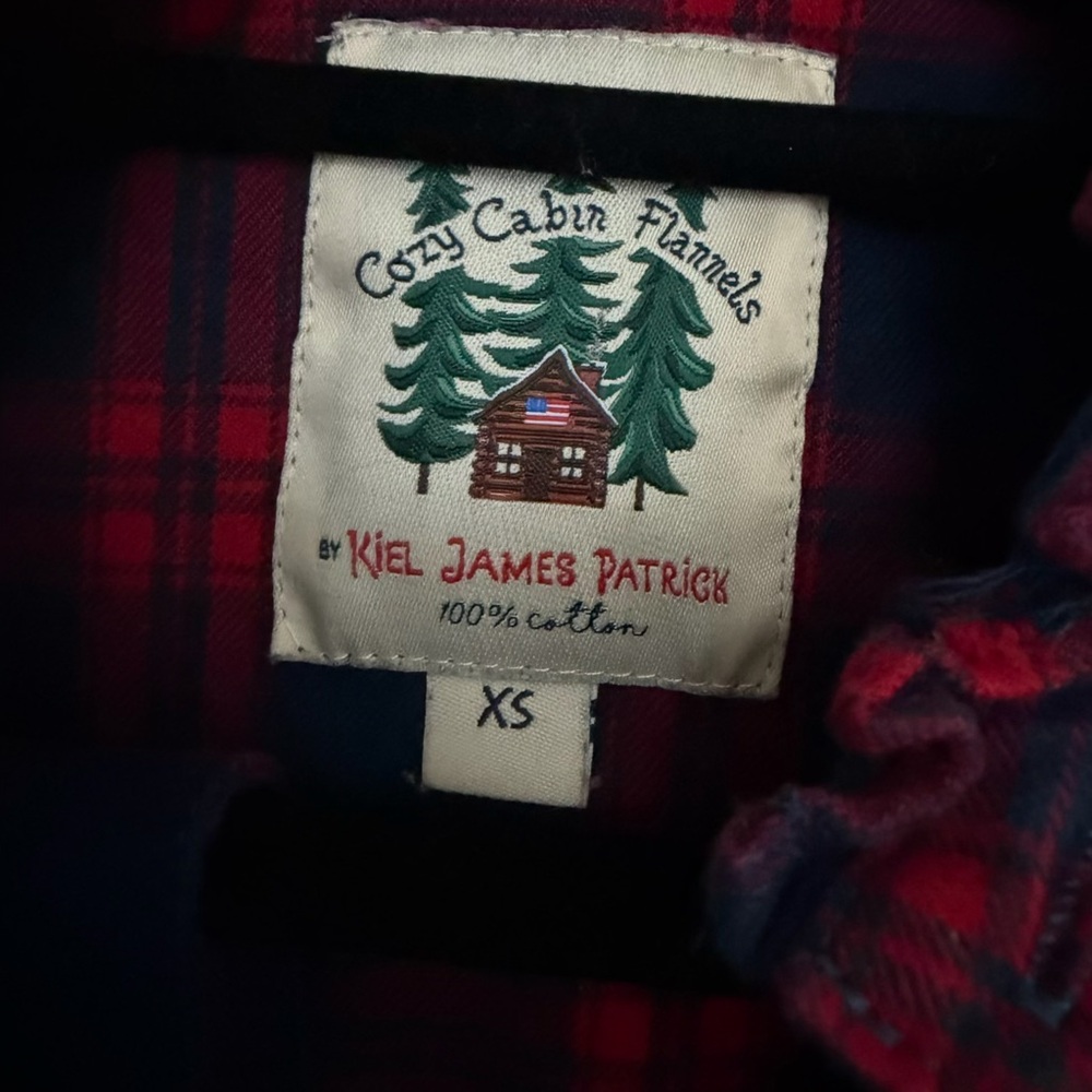 Kiel James Patrick Red and Blue Plaid Shirt Dress size XS - Picture 2 of 2